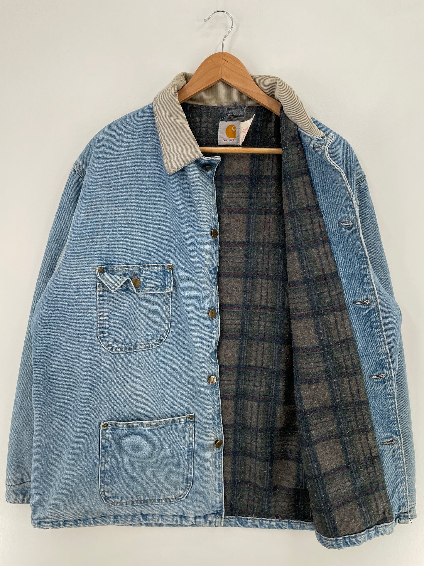 90’s CARHARTT Made in USA Size XL Denim Jacket / E652