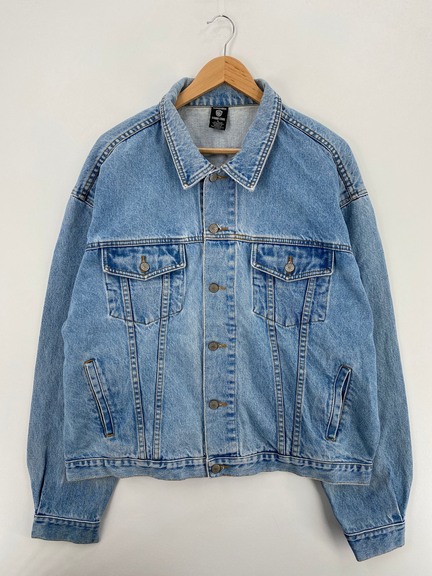 90’s WARNER BROS Size XL Vintage Denim Jacket / A5884