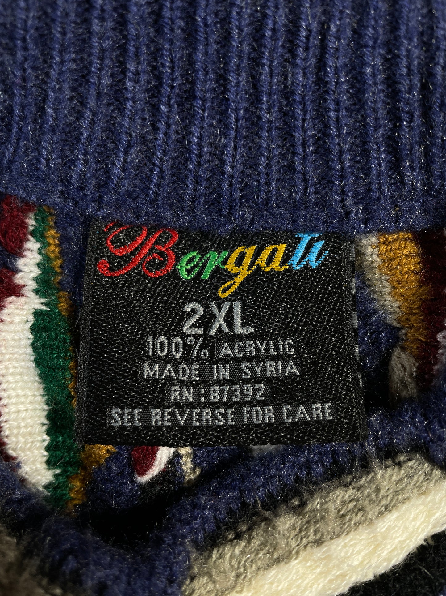 Vintage 3D COOGI- Style Size XXL Knit Sweater / A9701