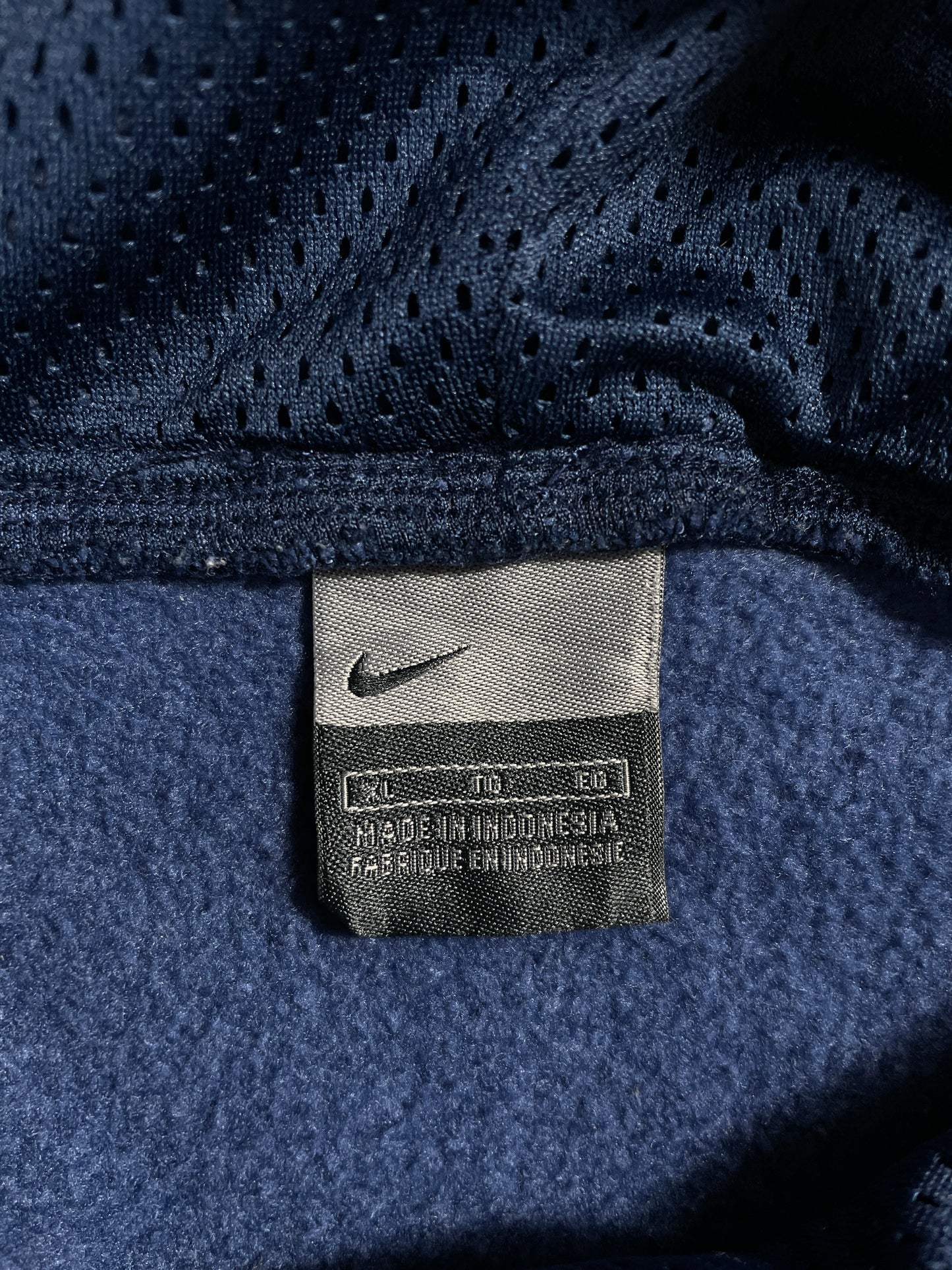 00’ NIKE Center Swoosh Size XL Hoodie Light Fleece-shirt / A9722