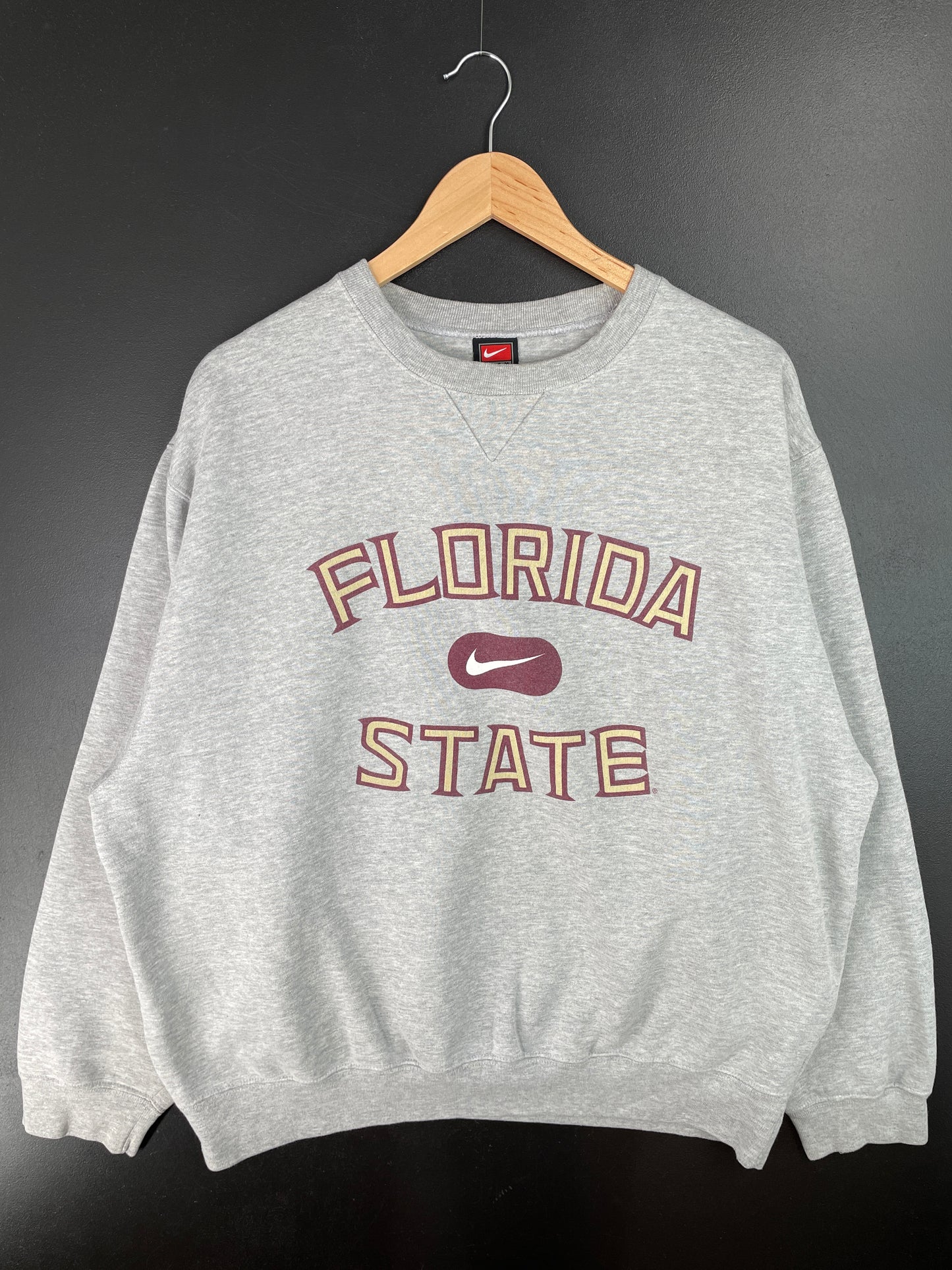 00' NIKE FLORIDA STATE Size L Vintage College Sweat-Shirt / A6786