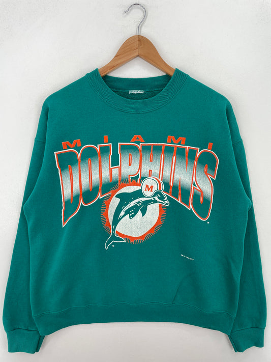 1993 MIAMI DOLPHINS Size Approx.L Vintage NFL Sweat-Shirt / A7635