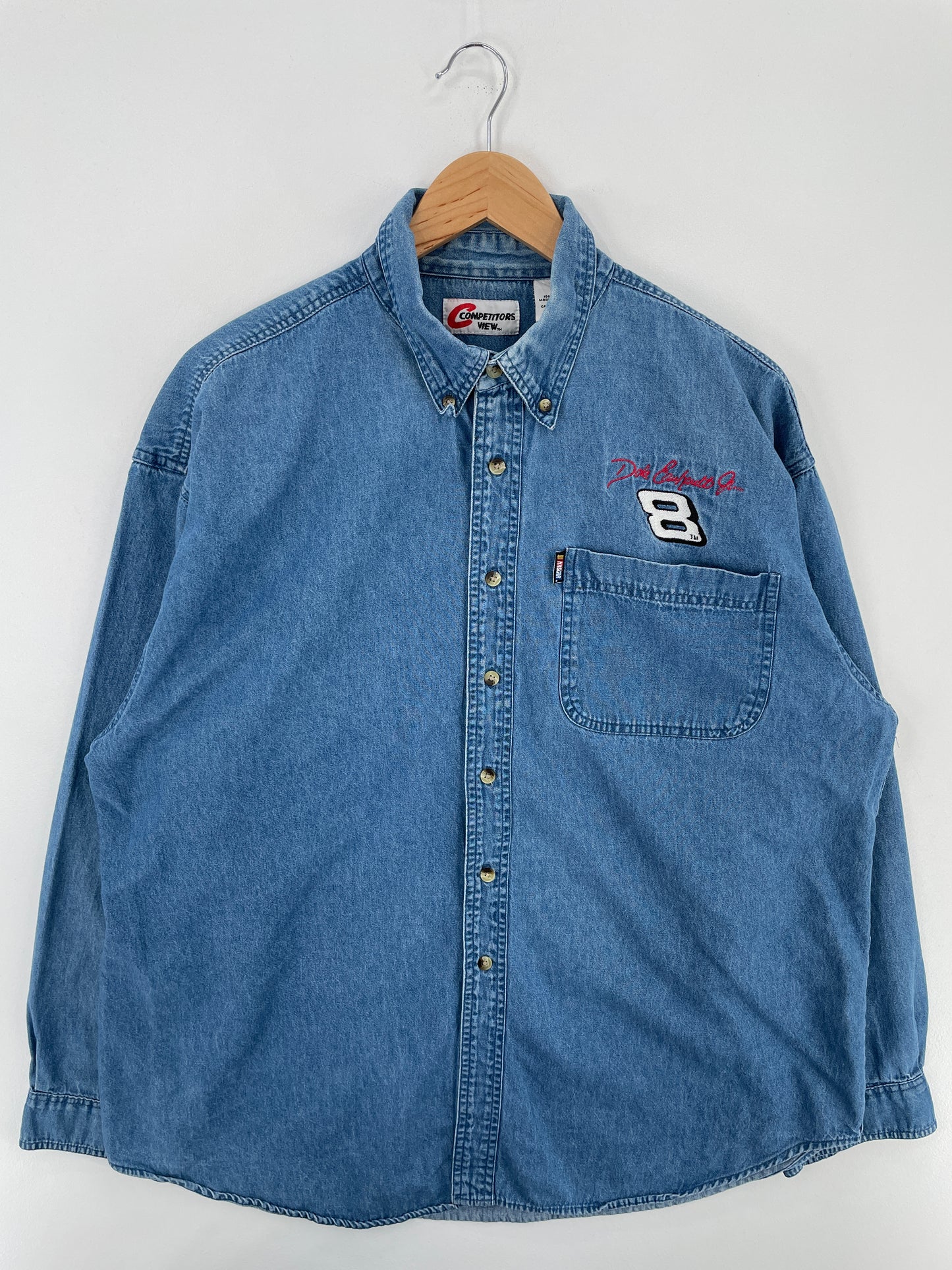 00' DALE EARNHARDT JR Size XL Vintage Racing Button down Shirt / A4109