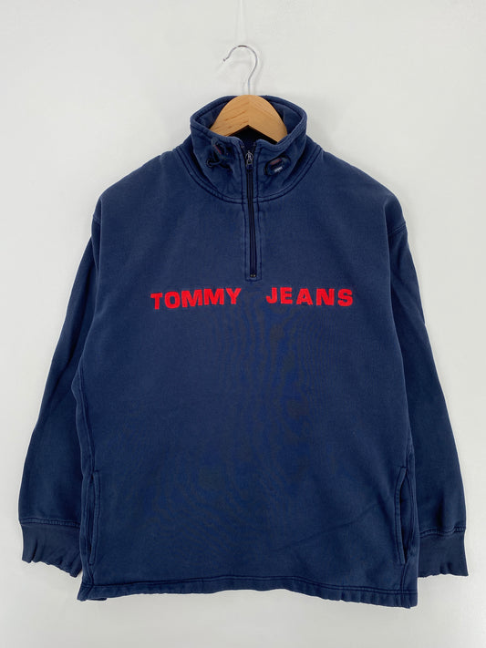 00' TOMMY JEANS Approx. Size XL Vintage Half Zip Sweat-Shirt/ A4301