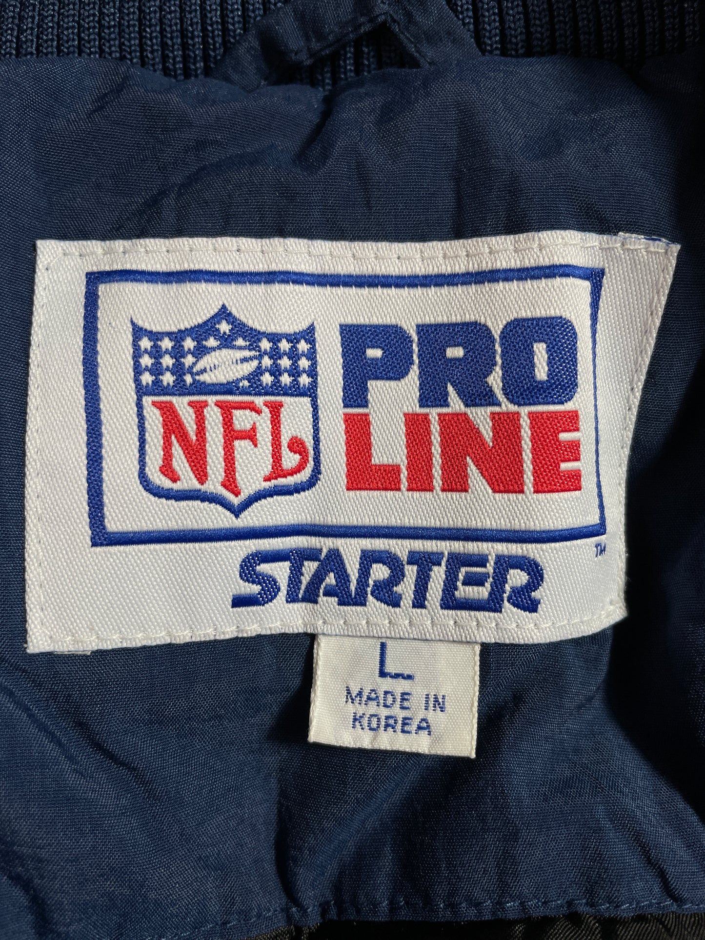 90’s STARTER x DALLAS COWBOYS Size L Vintage NFL Padded Nylon Jacket / E5046J