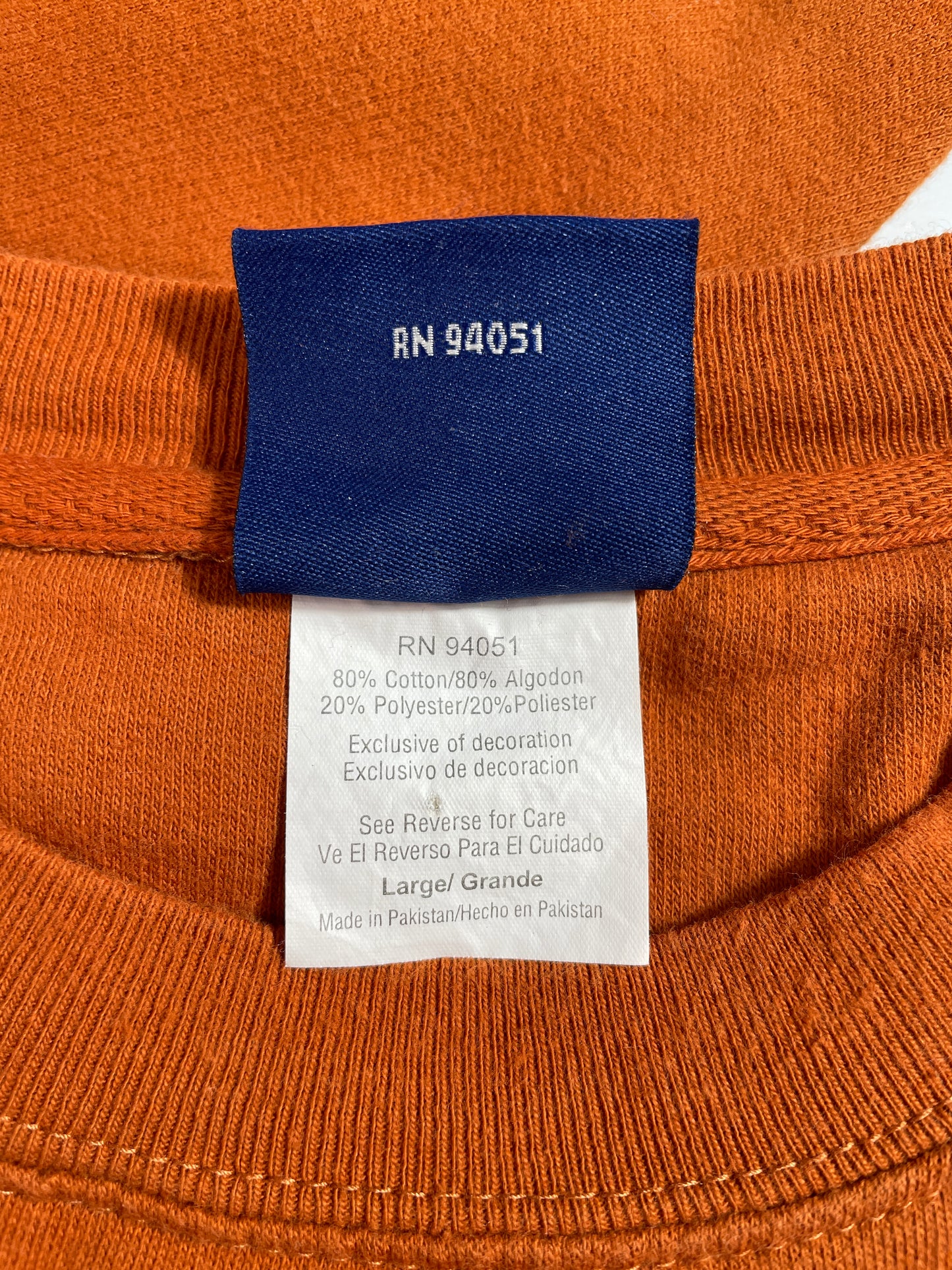 Vintage UNIVERSITY OF TEXAS Size L Vintage College Sweat-Shirt / E3575S