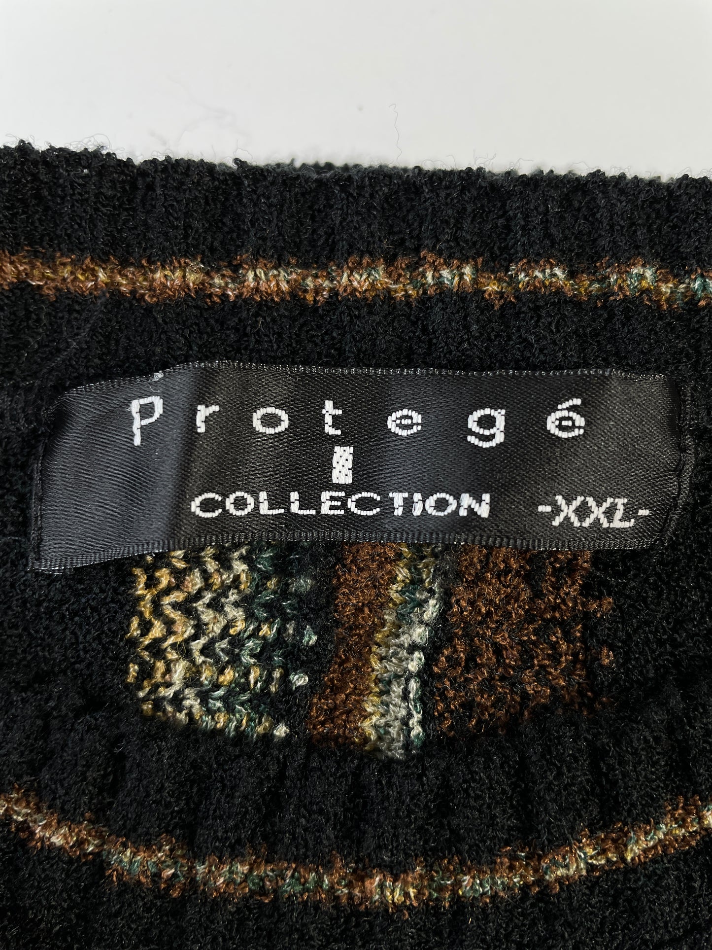 Vintage 3D COOGI- Style Made in USA Size XXL Knit Sweater / A9698