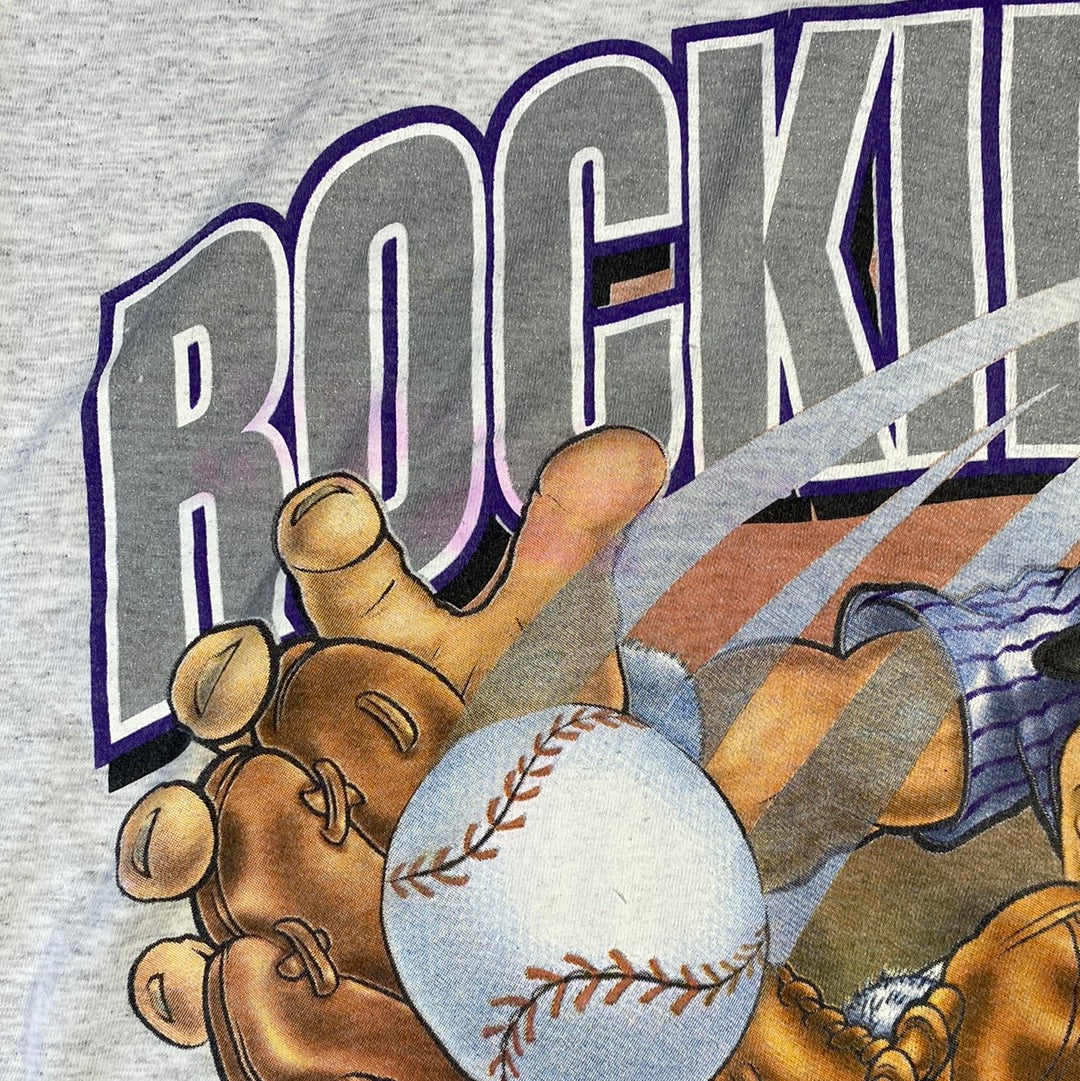 1994 SALEM x COLORADO ROCKIES Made in USA Size L Vintage MLB T-Shirt / A8138