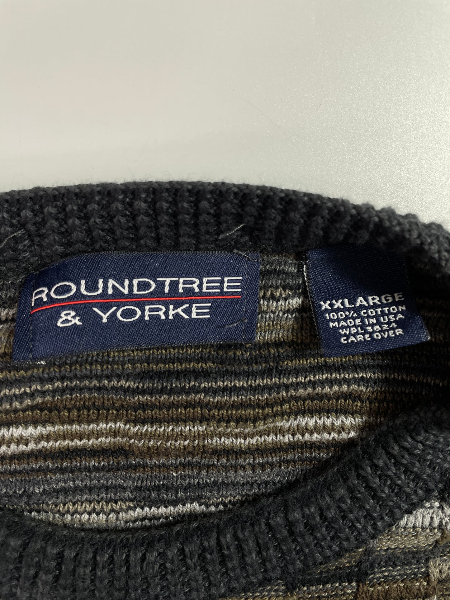 Vintage ROUNDTREE & YORKE Size XXL Cotton Knit Sweater / E3609K