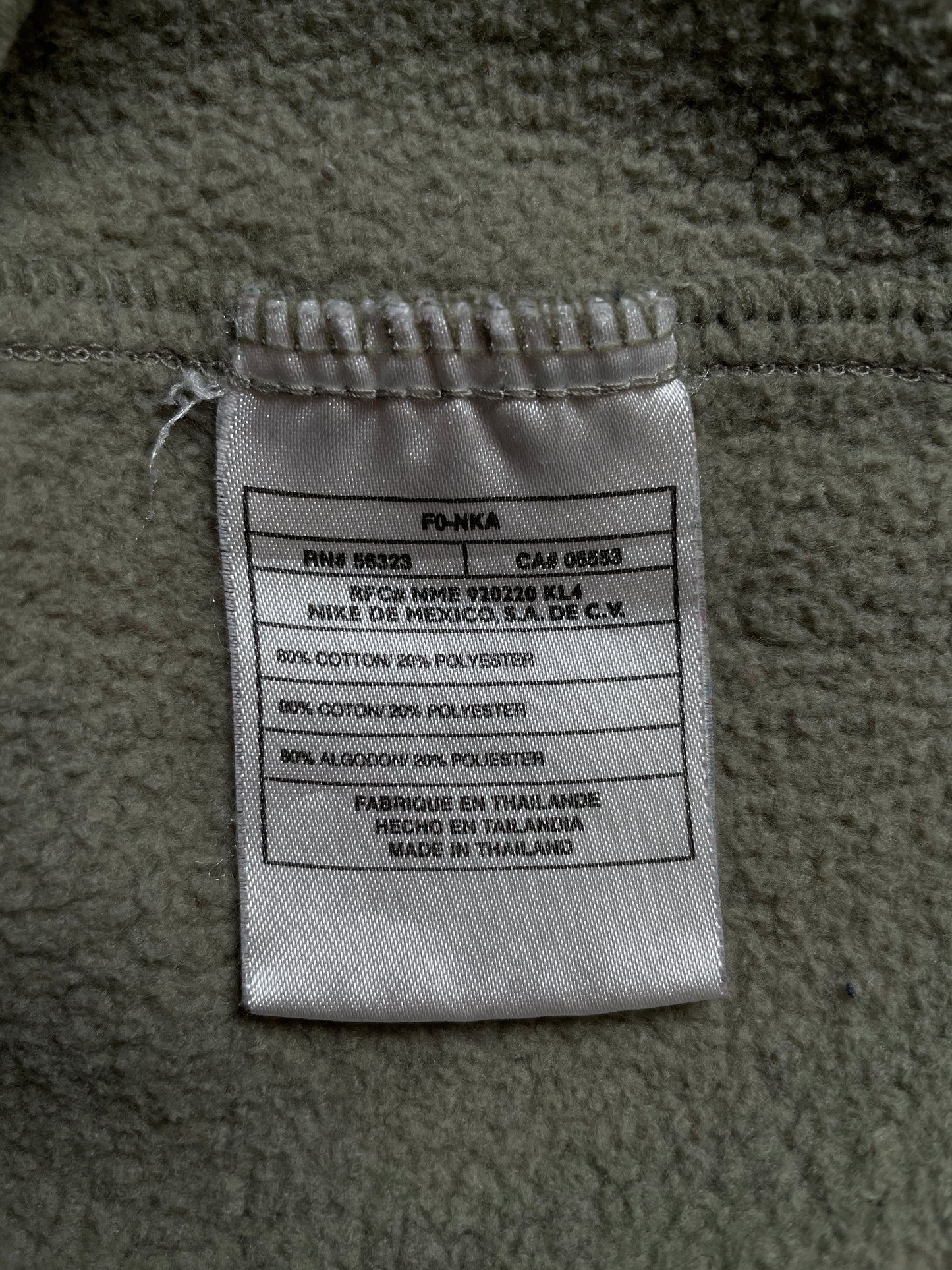 00' NIKE Size XL Vintage Half Zip-up Sweat-Shirt / A7881