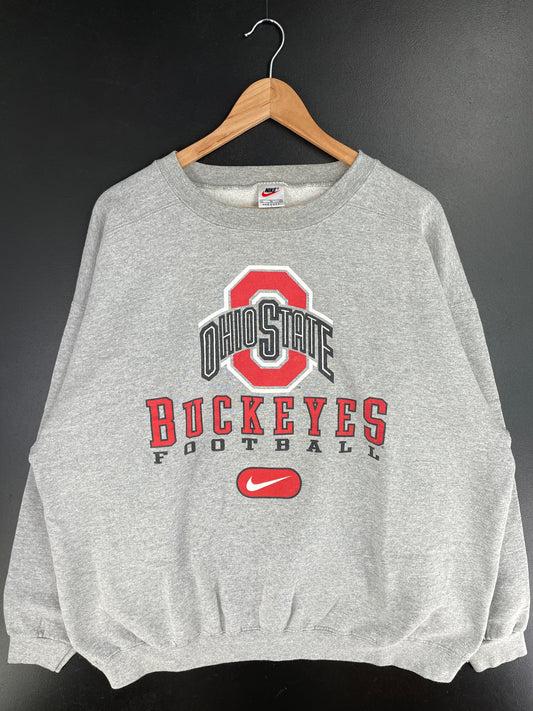 90’s NIKE x OHAIO STATE BUCKEYES Made in USA Size XL Vintage College Sweat-shirt / A9798
