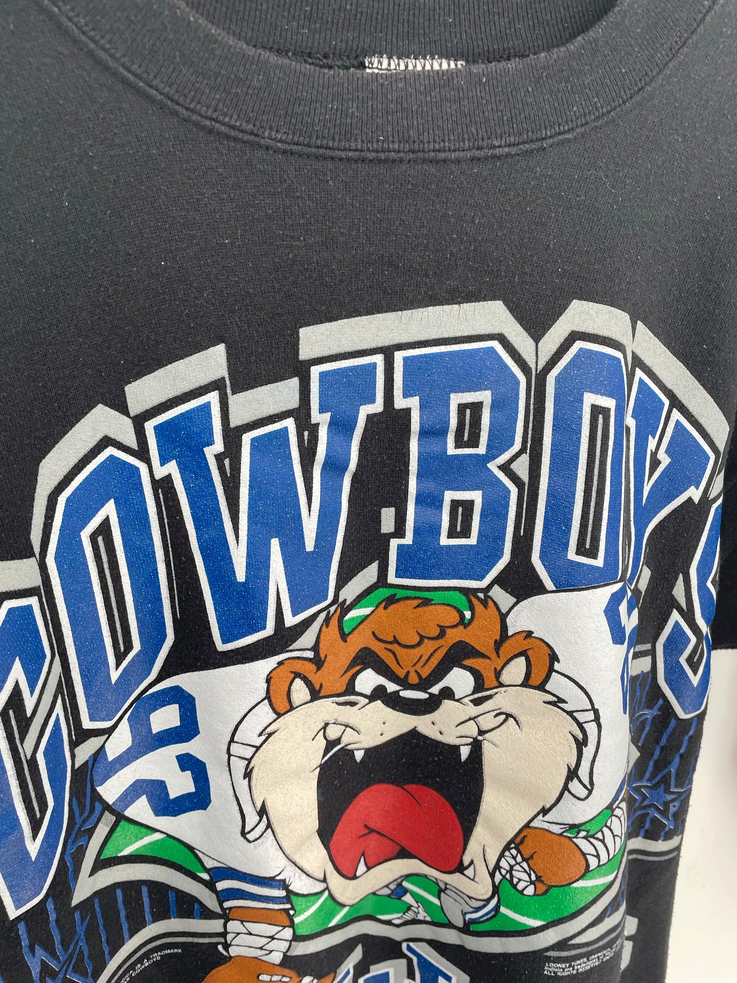 1992 DALLAS COWBOYS x TAZ Made in USA Size XL Vintage NFL Sweat-Shirts/ K8767