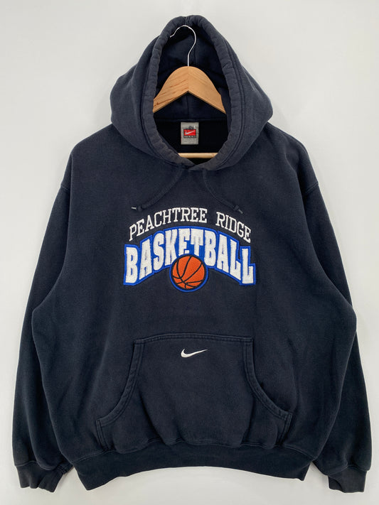 00' NIKE x PEACHTREE RIDGE BASKETBALL Size L Vintage College Hoodie Sweat-Shirt / A8236