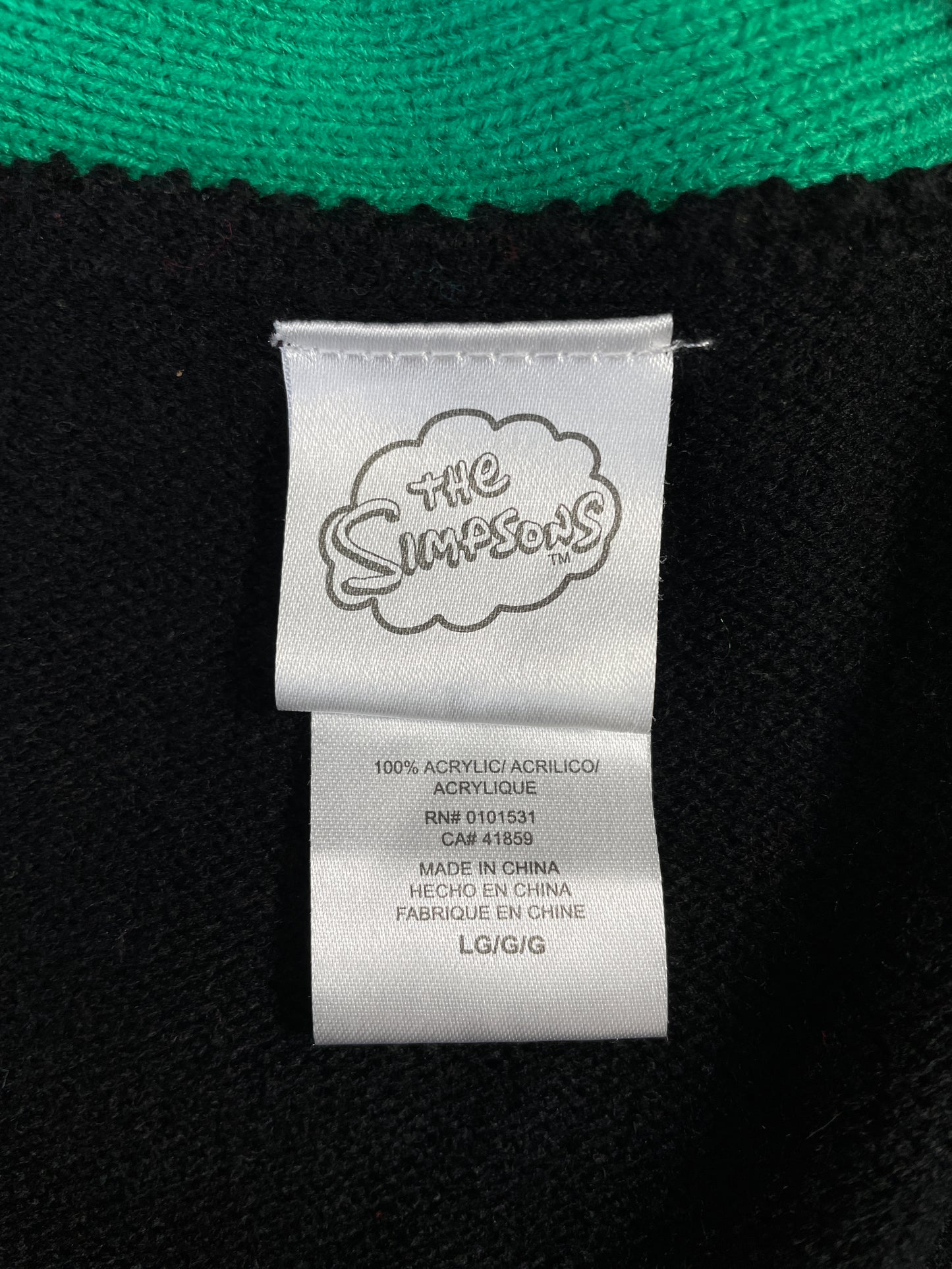 Vintage THE SIMPSONS CHRISTMAS Size L Vintage Cardigan / G5215S