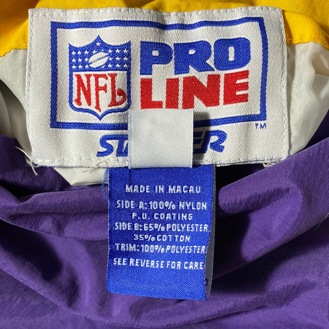 90’s STATER x REVERSIBLE MINNESOTA VIKINGS Size XL Vintage NFL Nylon Jacket / E3744N