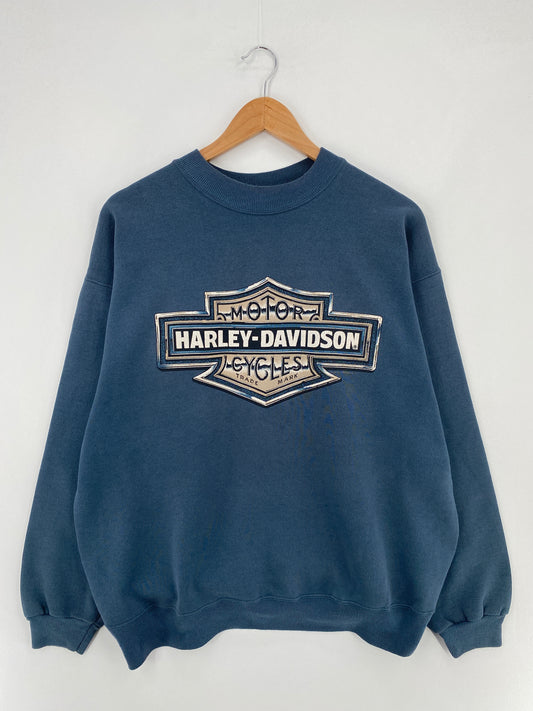 1993 HARLEY DAVIDSON Made in USA Size XL Vintage Sweat-Shirt / E735