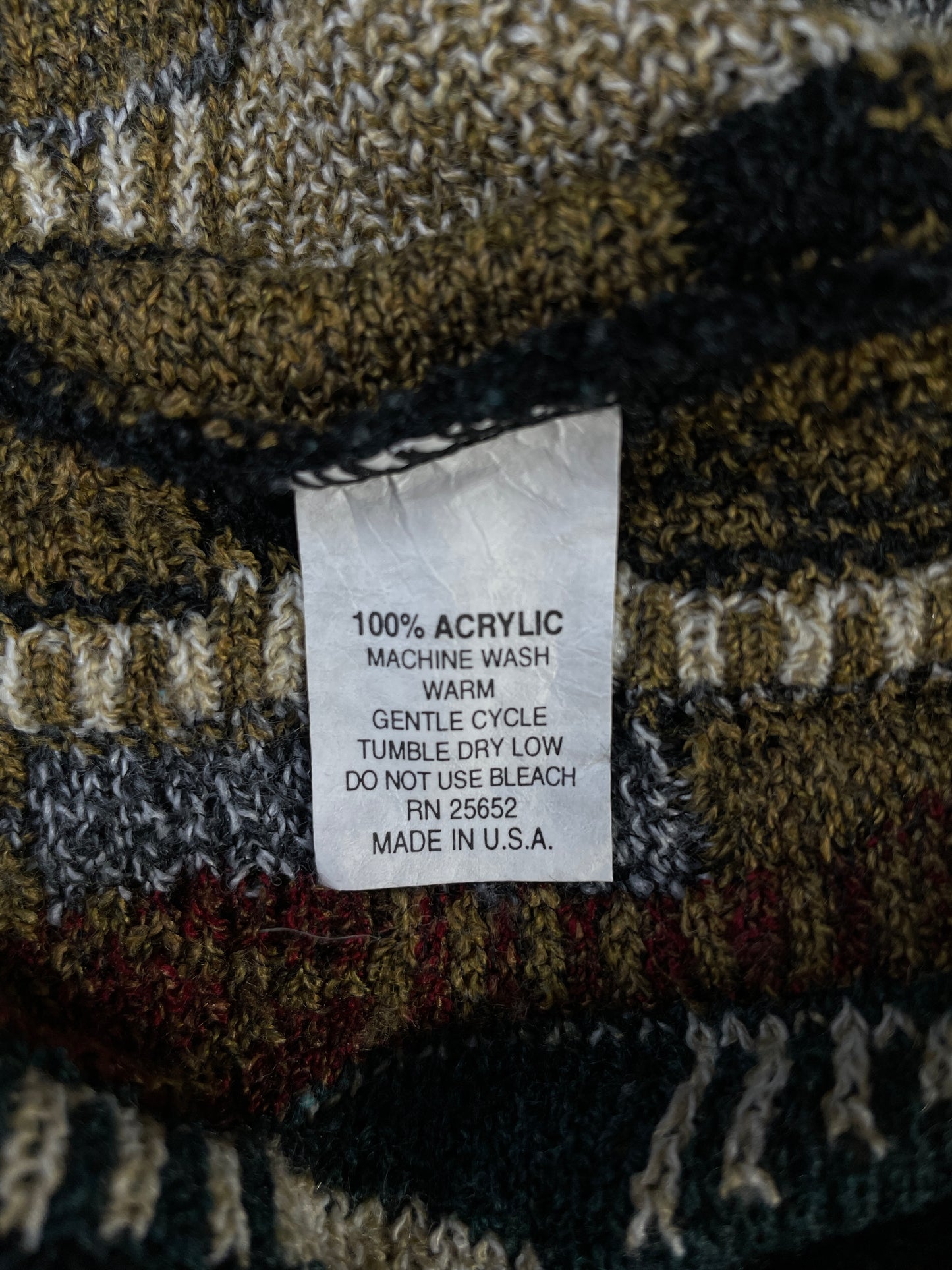 Vintage 3D COOGI- Style Made in USA Size XXL Knit Sweater / A7966