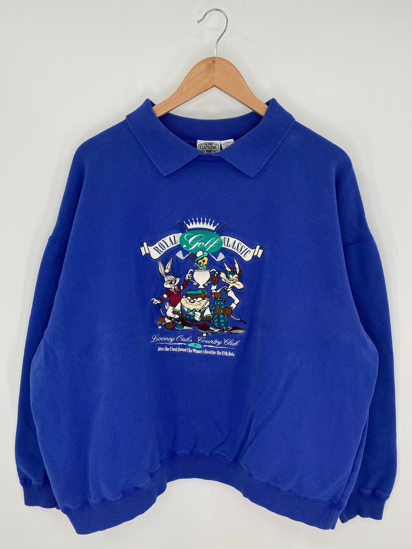 1994 LOONEY TUNES GOLF Size XXL Vintage Sweat-shirt / K9205