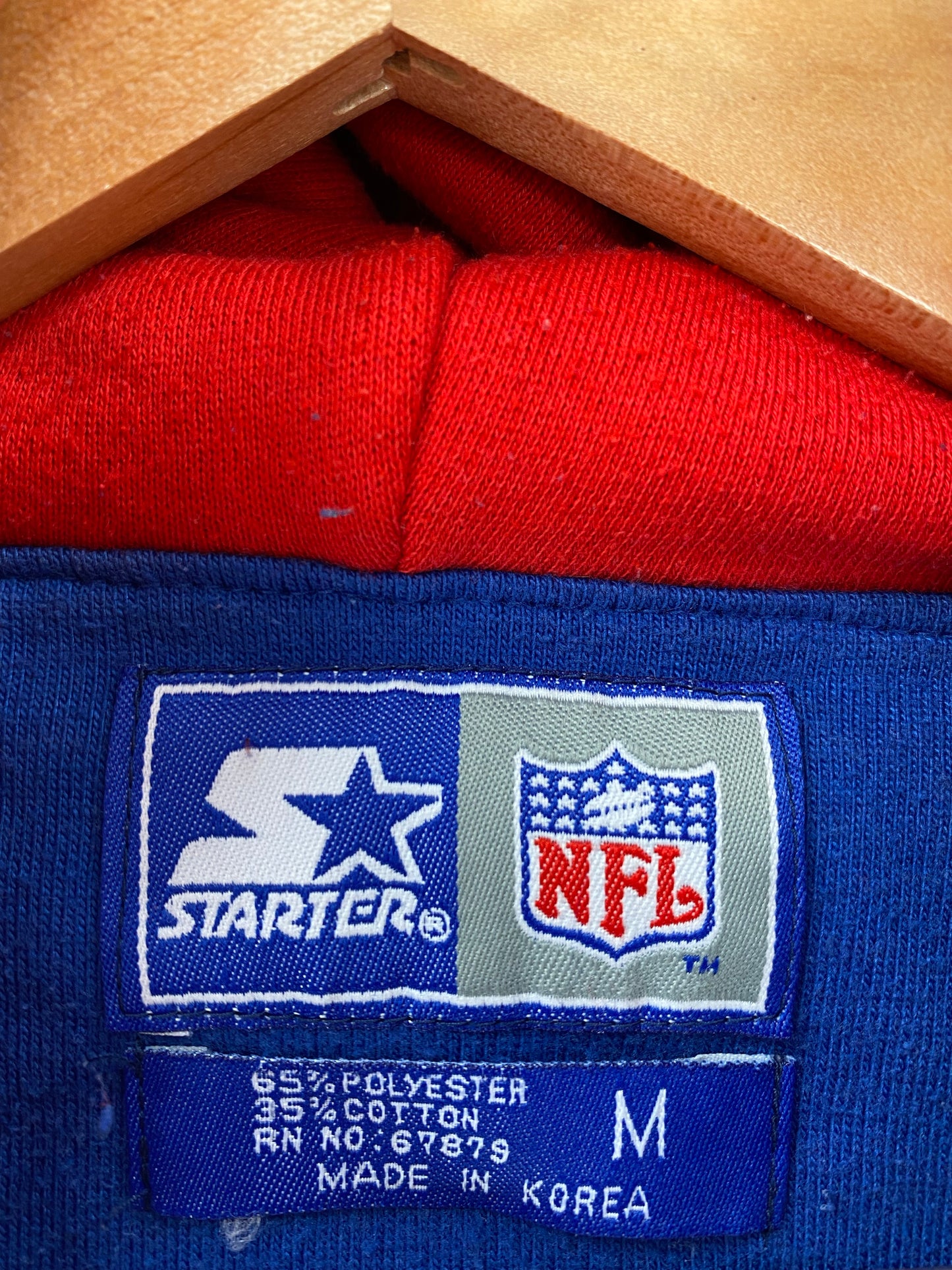 90’s STARTER x NEW YORK GIANTS Size M Vintage NFL Hoodie Sweat-Shirt / K6266