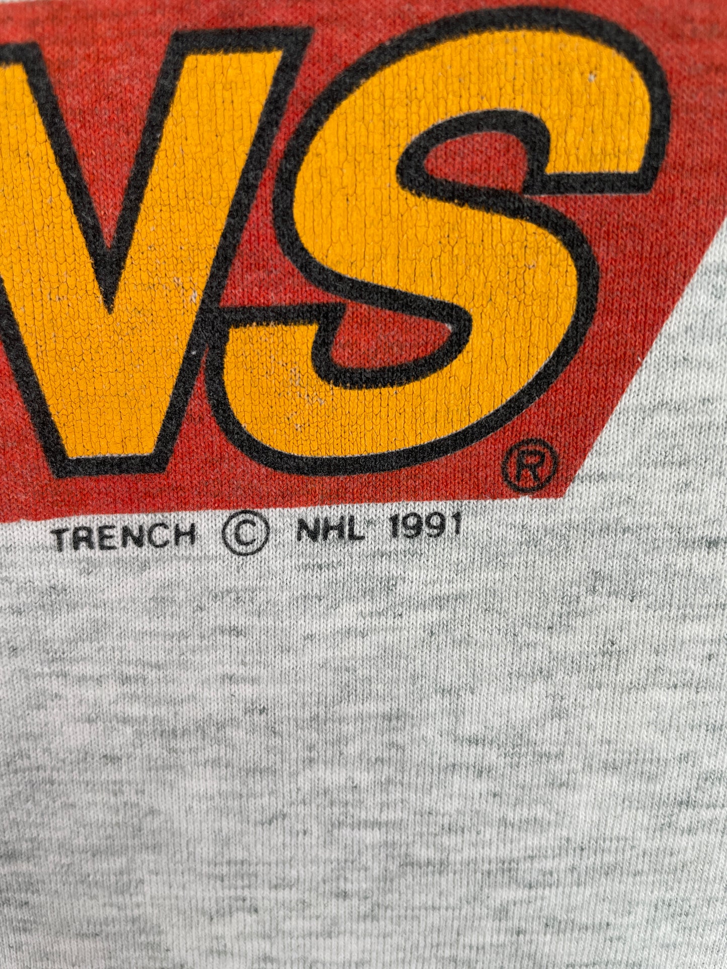 1991 PITTSBURGH PENGUINS Made in USA Size L Vintage NHL T-Shirt / A3845