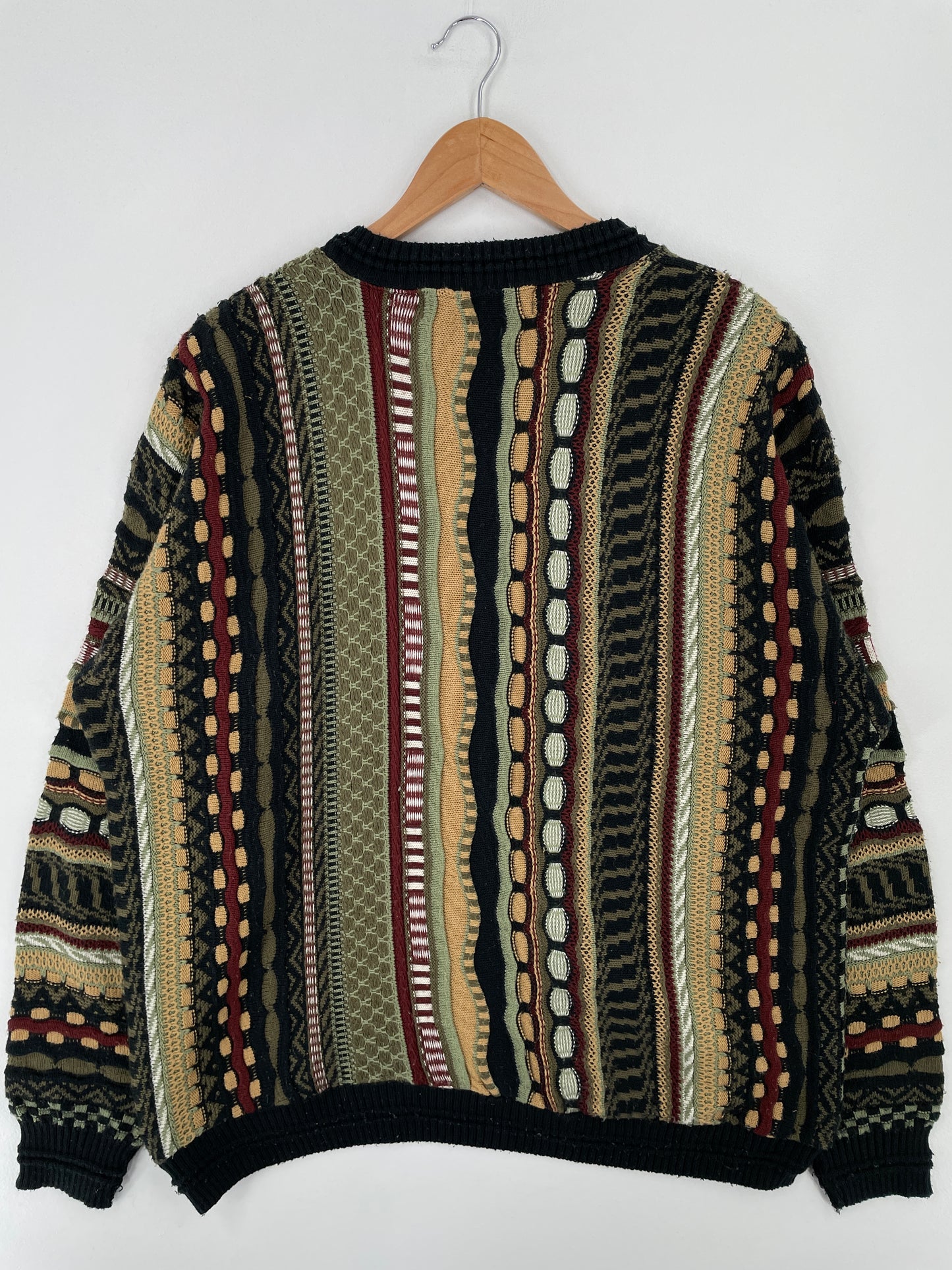 Vintage 3D COOGI- Style Made in USA Size XL Knit Sweater / A9401