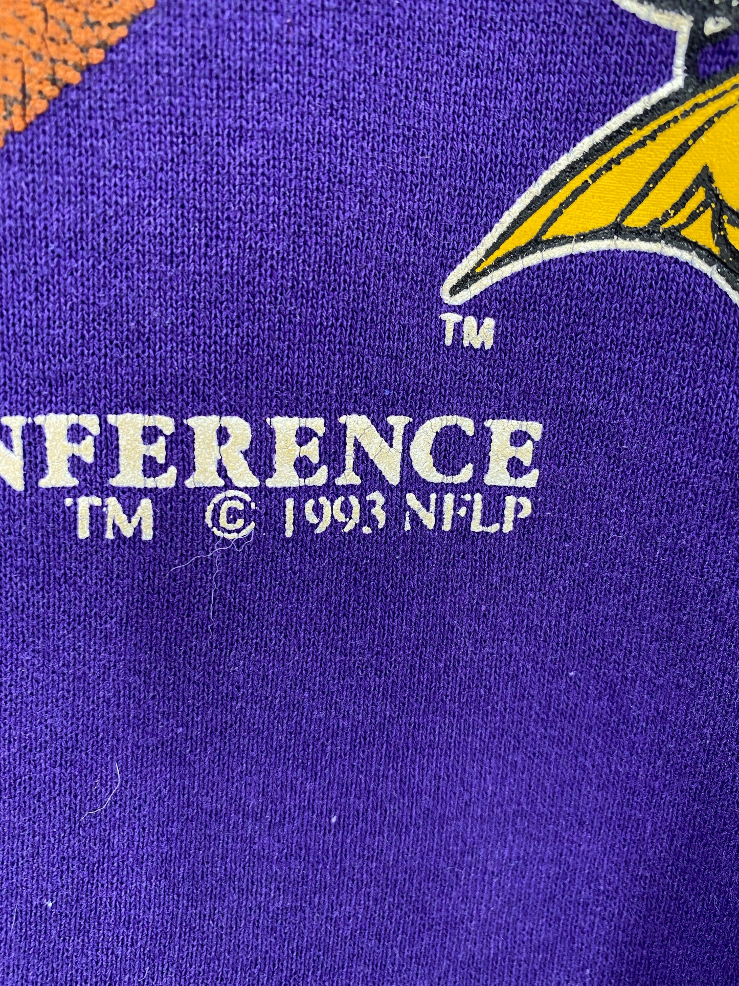 1993' MINNESOTA VIKINGS Made in USA Size L Vintage NFL Sweat - Shirt/ K6023