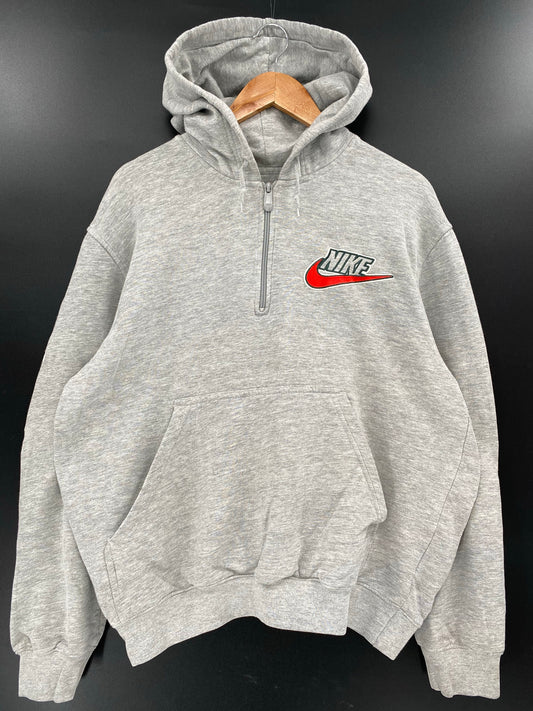 00’ NIKE MINI SWOOSH Size M Vintage Half Zip Hoodie Sweat-Shirt / K4469