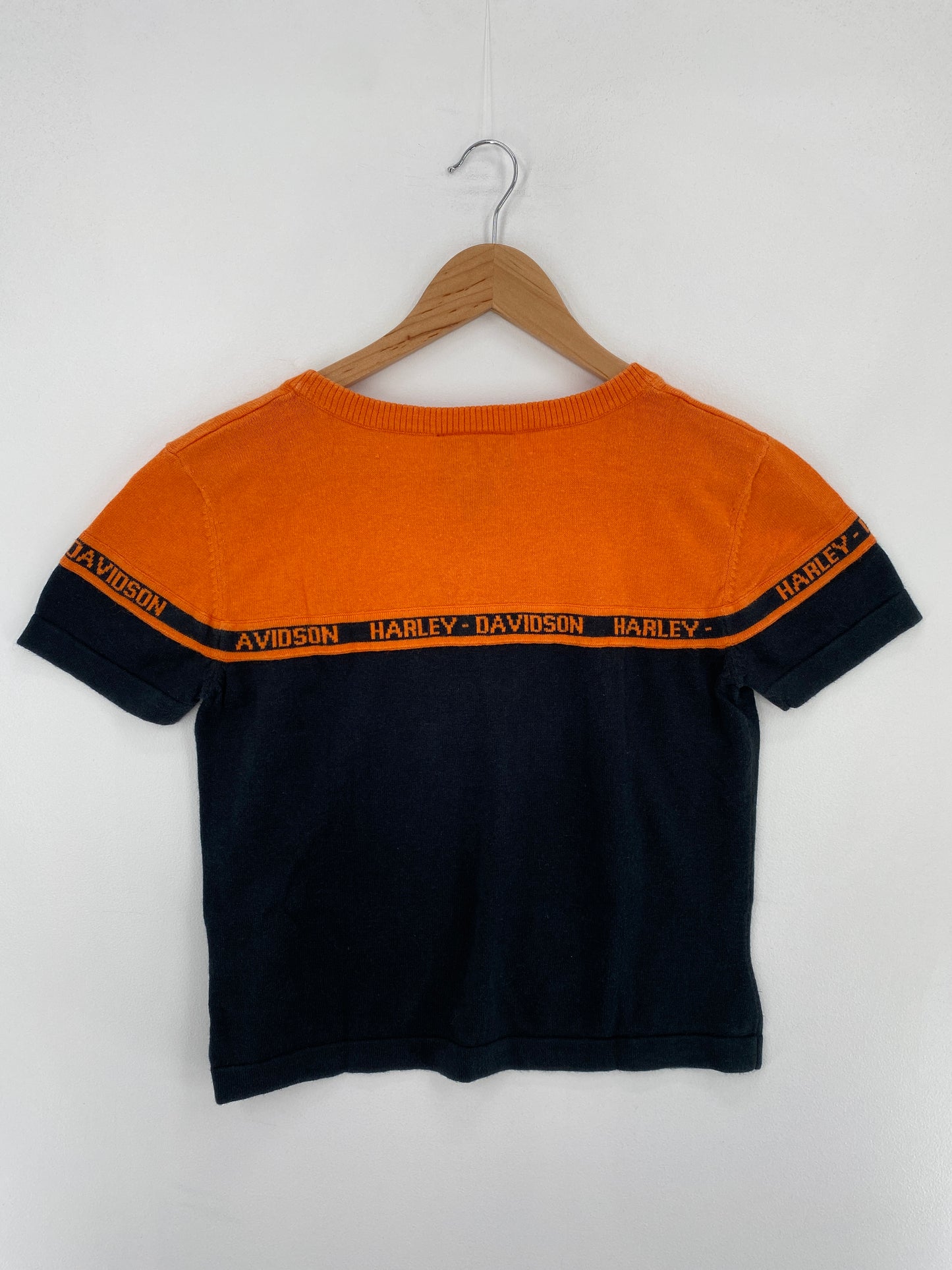 90's HARLEY DAVIDSON Size Ladies M Vintage Knit T-Shirt / E520