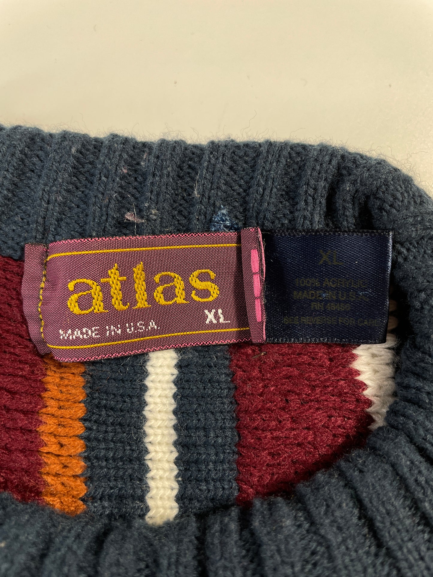 Vintage 3D COOGI- Style Made in USA Size XL Knit Sweater / A8457