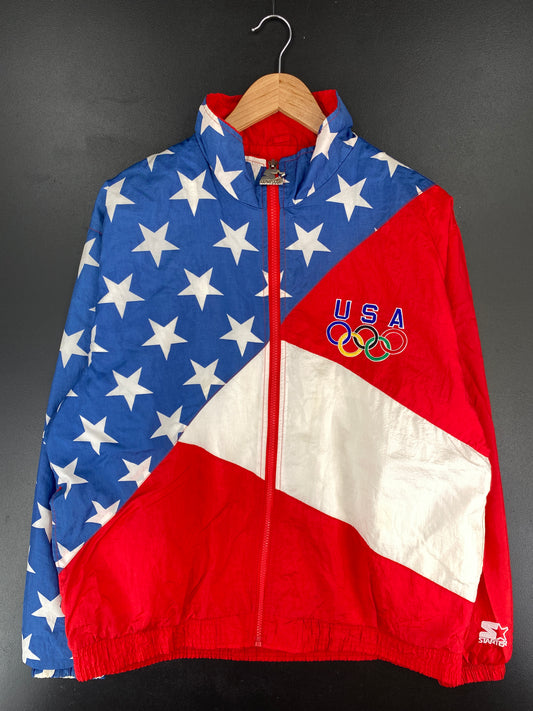 90’s STARTER x U.S. OLYMPIC TEAM Size M Nylon Zip-Up Jacket / E5937J