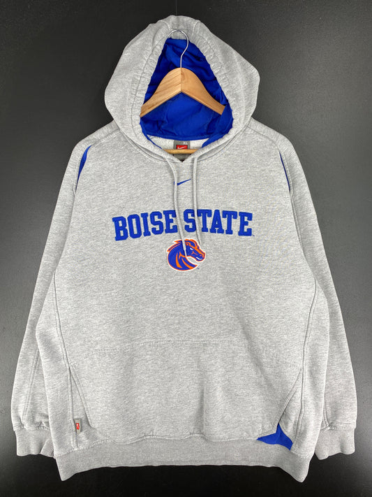 00’ NIKE BOISE STATE BRONCOS Size XL Vintage College Hoodie Sweat-Shirt / A6376
