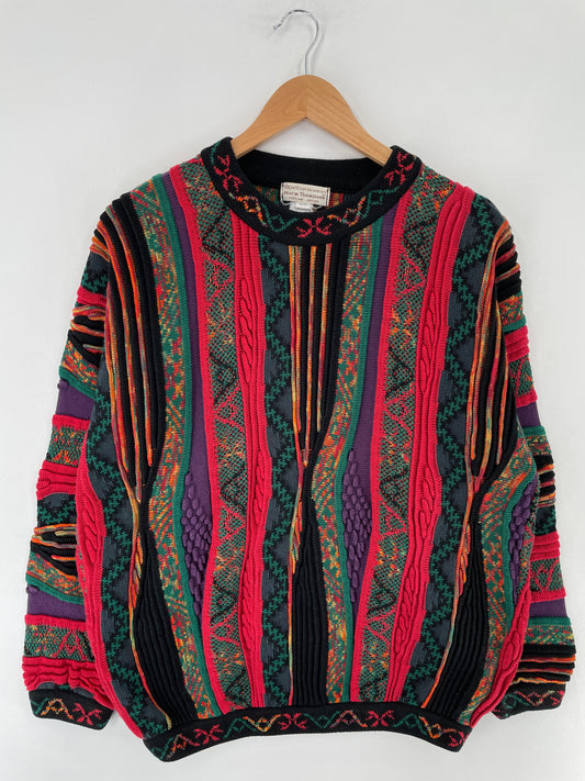 Vintage 3D COOGI-Style Size M Cotton Knit Sweater / E6278K