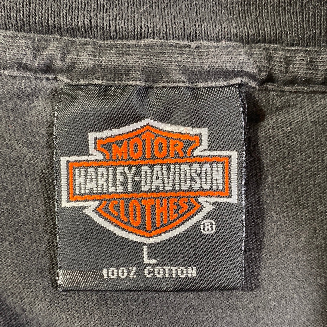 .90's HARLEY DAVIDSON Made in USA Size L Vintage T-Shirt / E4873T