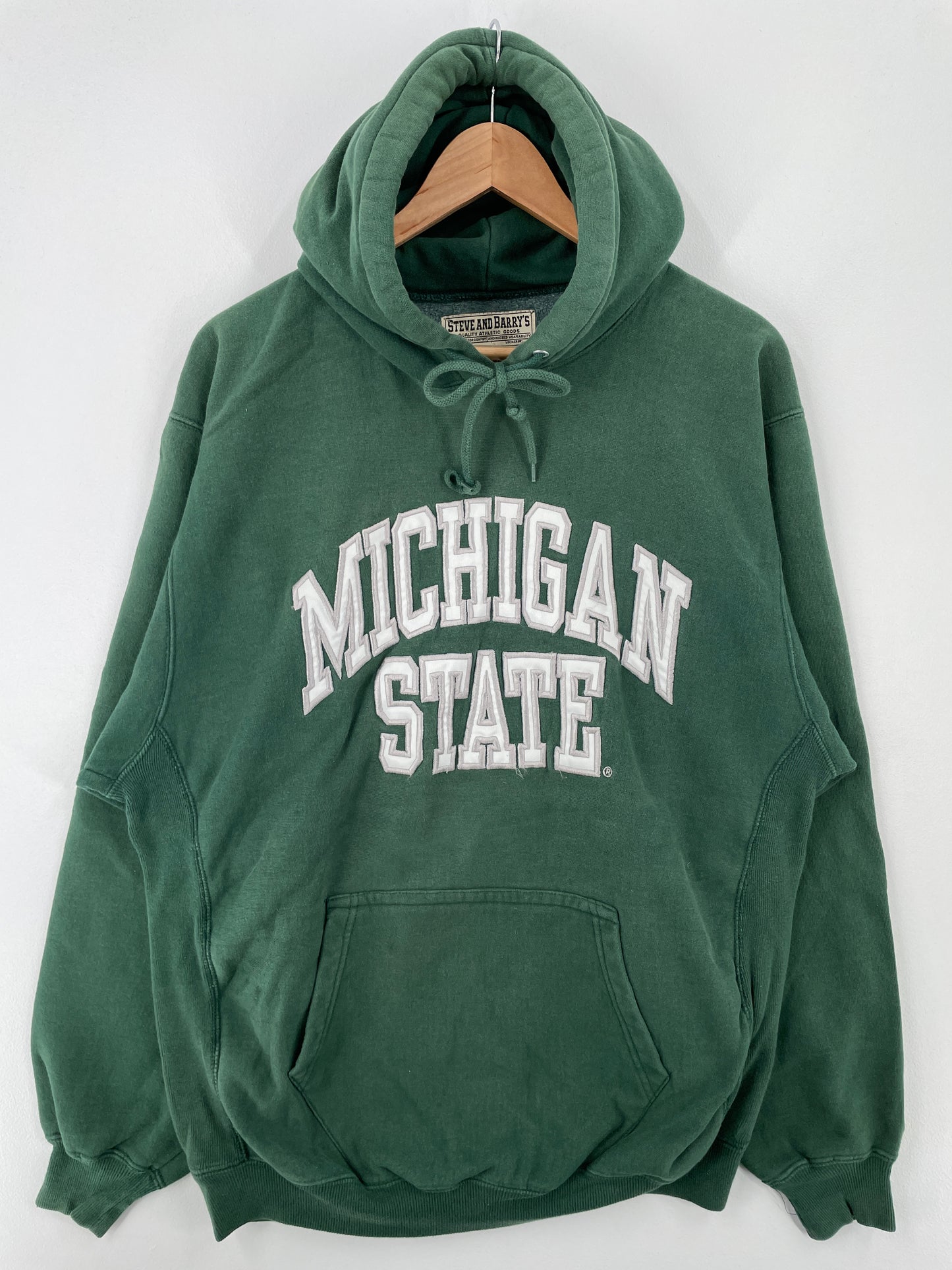 Vintage MICHIGAN STATE Size L College Hoodie Sweat-shirt / A8859