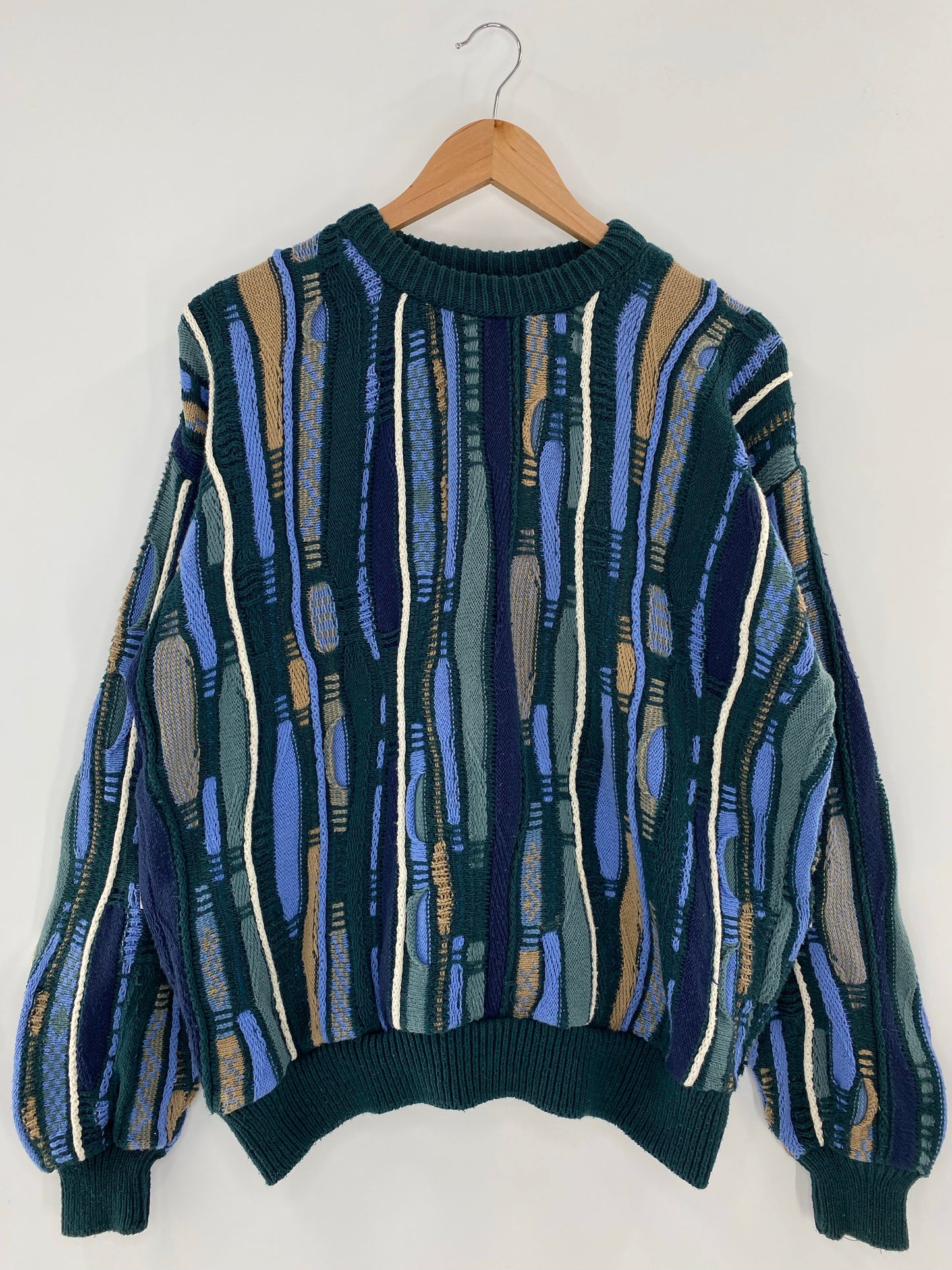 Vintage 3D COOGI- Style Made in USA Size L Knit Sweater / K5305