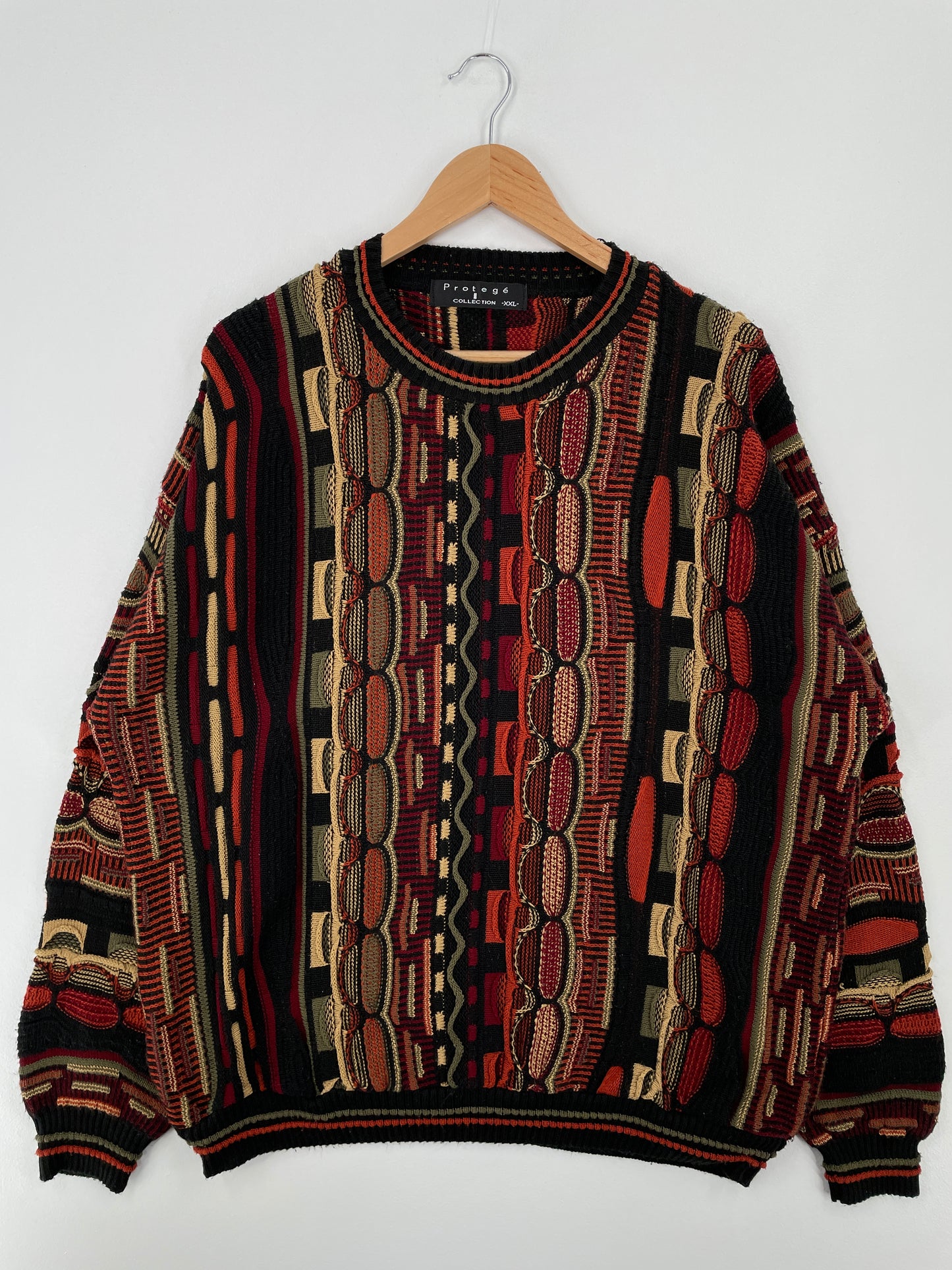 Vintage 3D COOGI- Style Made in USA Size XXL Knit Sweater / A8689