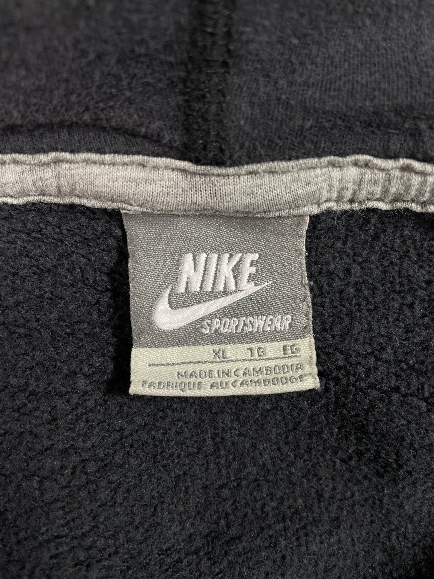 00' NIKE Size XL Vintage Hoodie Zip-up Sweat-shirt / E3566S