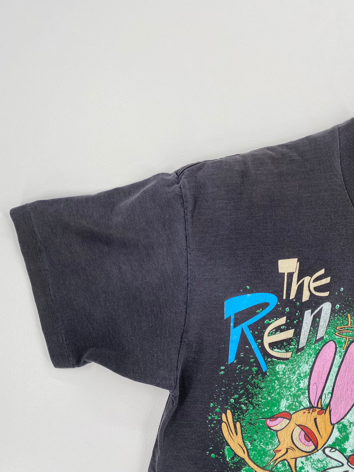 1991 THE REN & STIMPY Made in USA Size XL Vintage T-Shirt / A1924