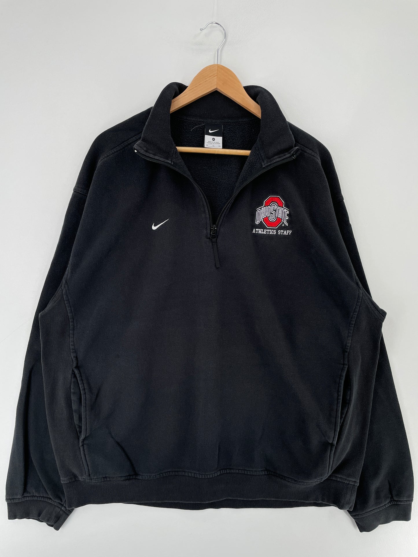 Vintage NIKE x OHIO STATE Size XL Vintage College Half Zip Sweat Shirt / E6713S