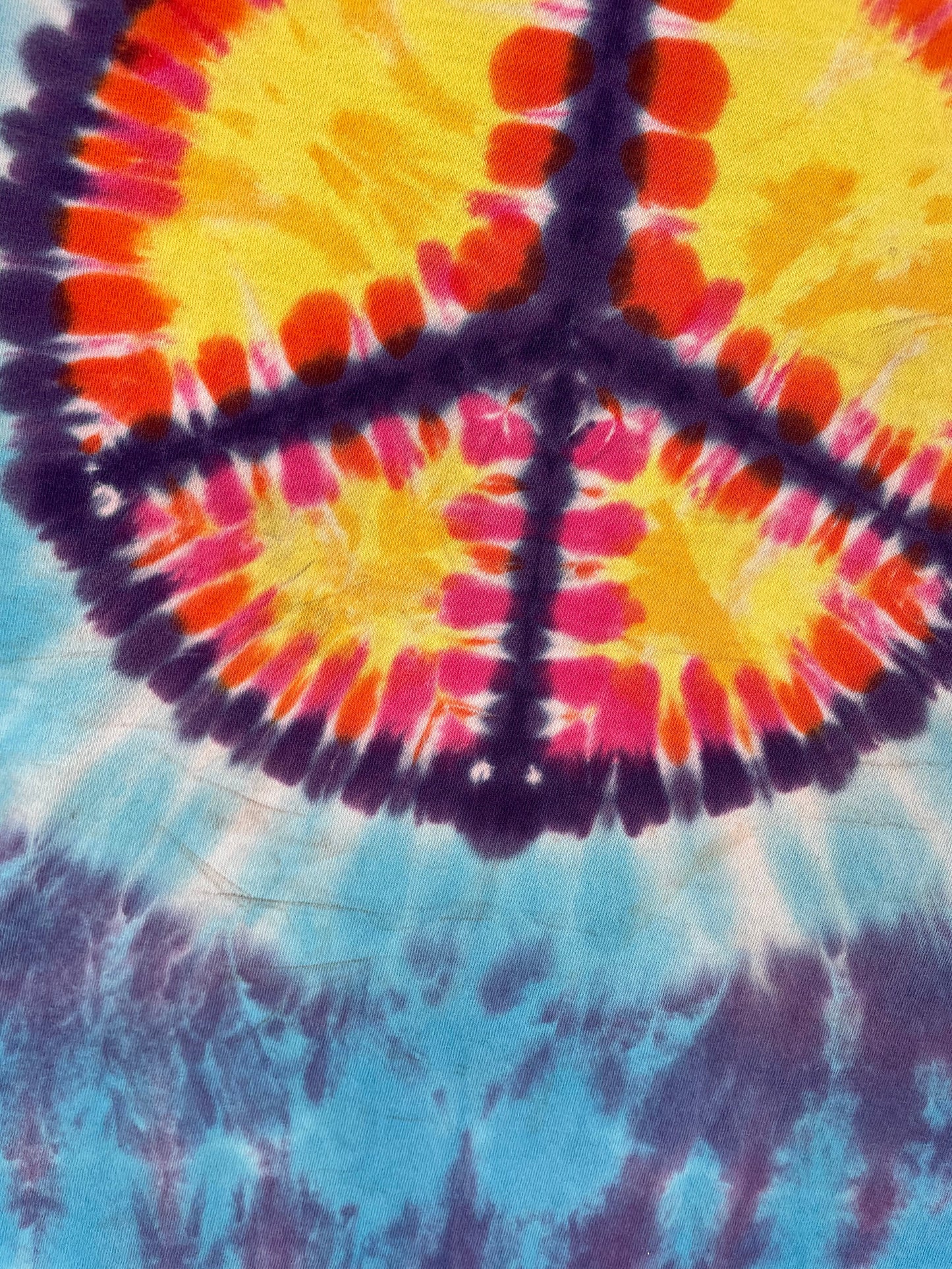 .Vintage PEACE Tie dye Size XL T-shirt / E4728T