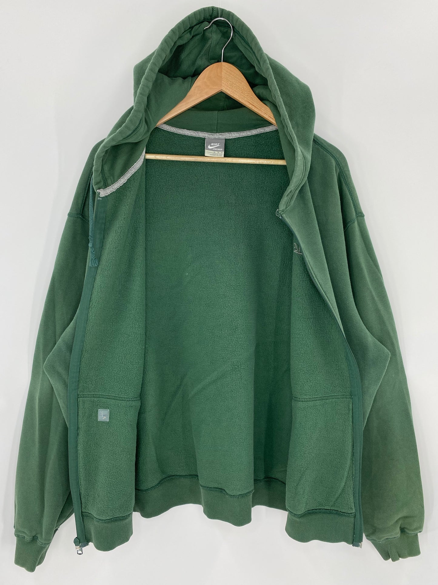00' NIKE Size XL Vintage Zip Up Hoodie Sweat shirt / K6236