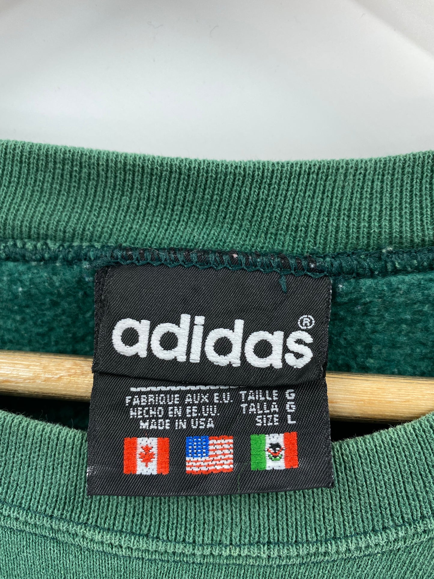 90’s ADIDAS CENTER LOGO Size L Vintage Sweat-Shirt / K4671