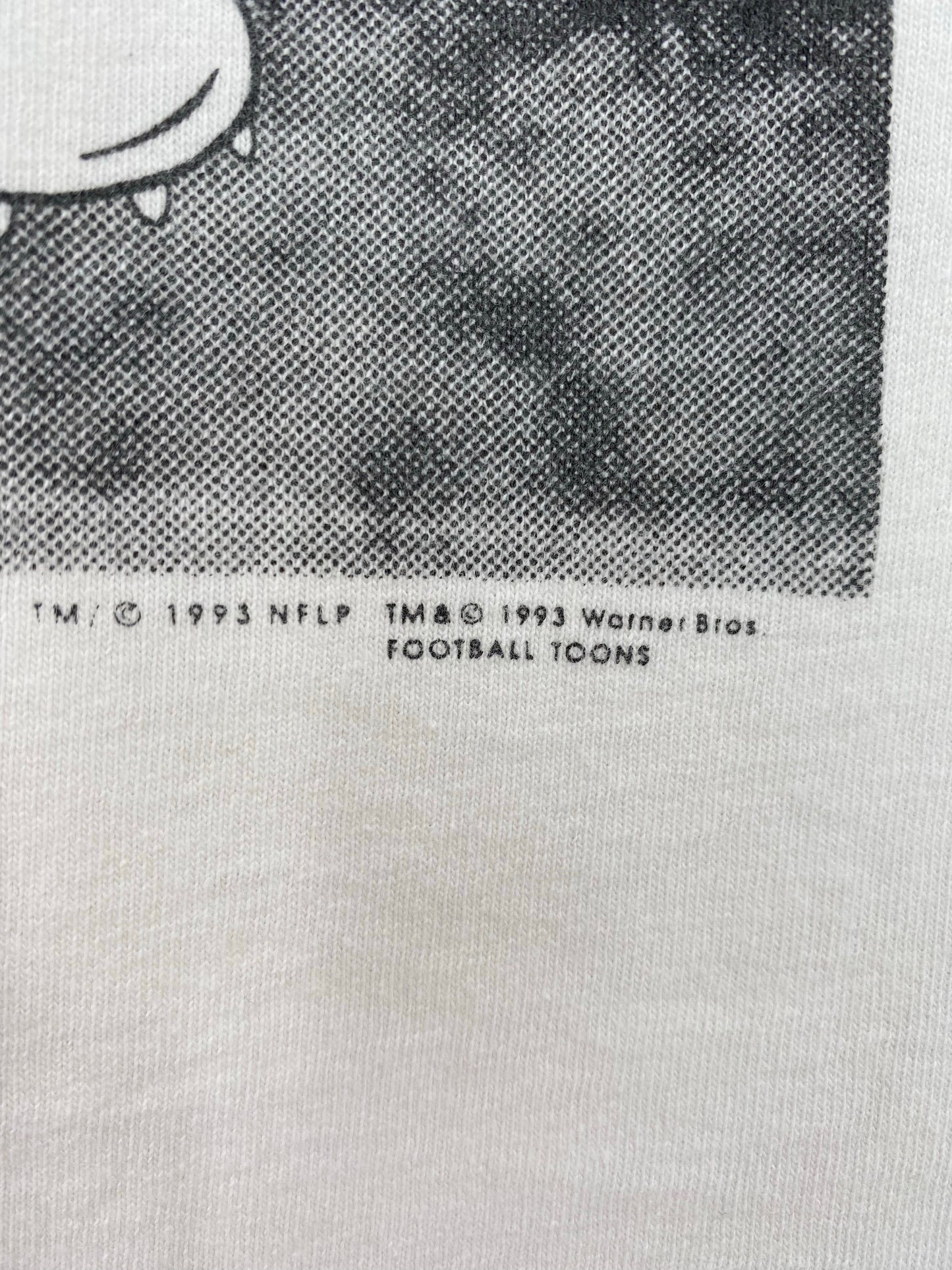 1993 DALLAS COWBOYS x LOONEY TUNES Made in USA Size L Vintage NFL T-Shirt / K7746
