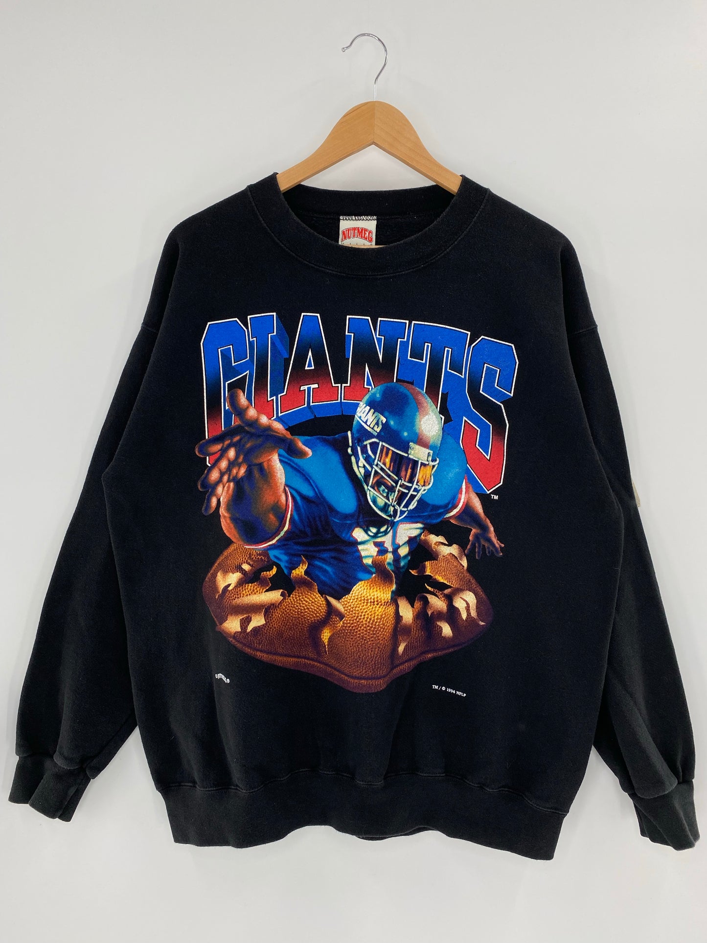 1994 NEW YORK GIANTS Made in USA Size L Vintage NFL Sweat - Shirt/ K5767