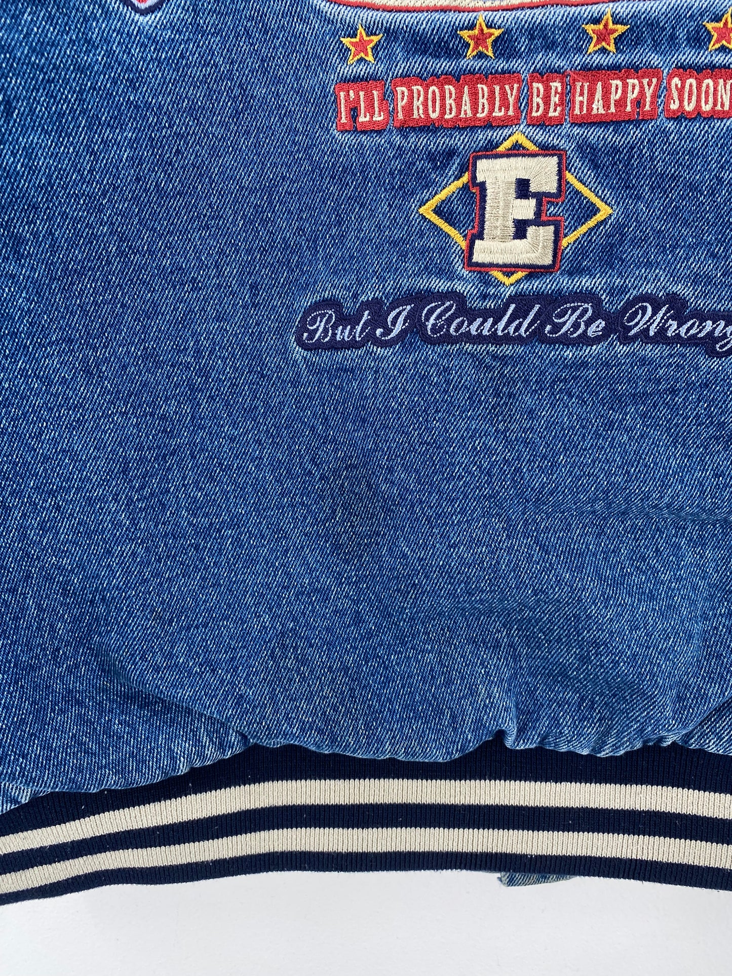 00’ DISNEY EEYORE Size M Denim Jacket / A983