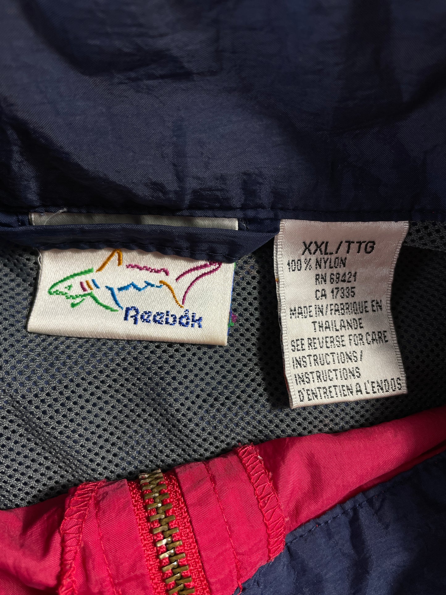.90’s REEBOK Size XXL Nylon Jacket / A9115