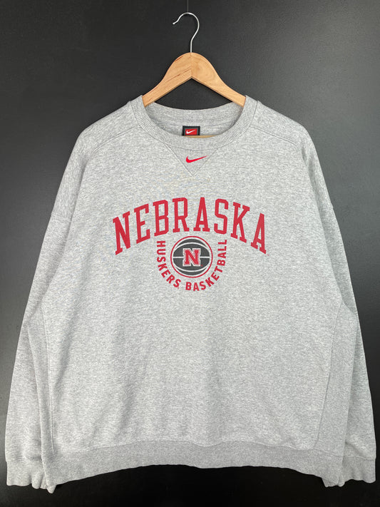 00' NIKE x NEBRASKA Size XL Vintage College Sweat-Shirt / A9214
