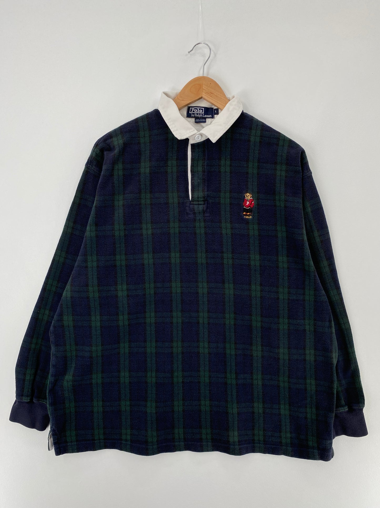 90’s POLO RALPH LAUREN Size L Vintage Rugby-Shirt / E179