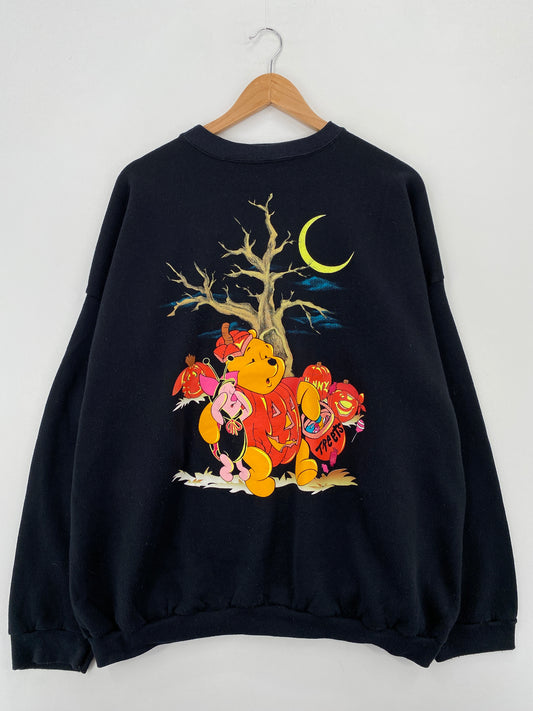 00’ DISNEY WINNIE THE POOH HALLOWEEN Made in USA Size XXXL Vintage Sweat-shirt / A7286