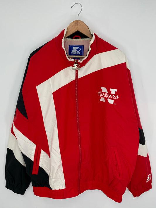 90’s STARTER x NEBRASKA HUSKERS Size XL Vintage College Nylon Jacket  / K9063